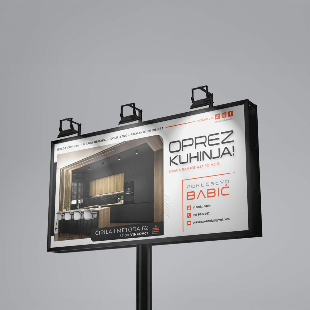 Pokucstvo Babic | Billboard | Plakatdesign | Vinkovci, Oprez Kuhinja!