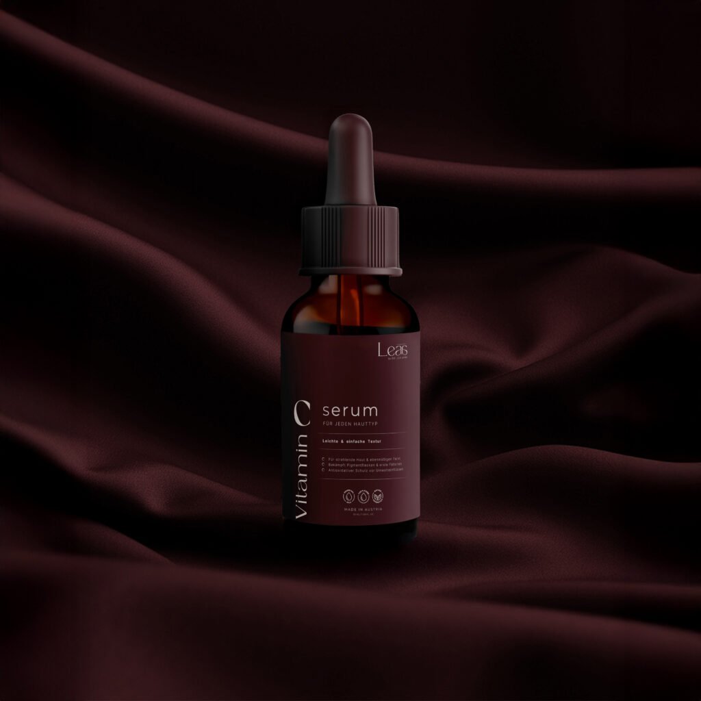 Vitamin C Serum Verpackung – edles Produktdesign für Kosmetikmarke Lea’s