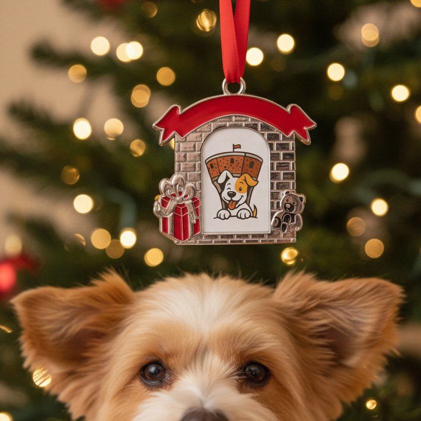 Individuell gestalteter Weihnachtsschmuck mit Logo für Vukovarske Šapice – Grafikdesign und Produktgestaltung von teyape.design