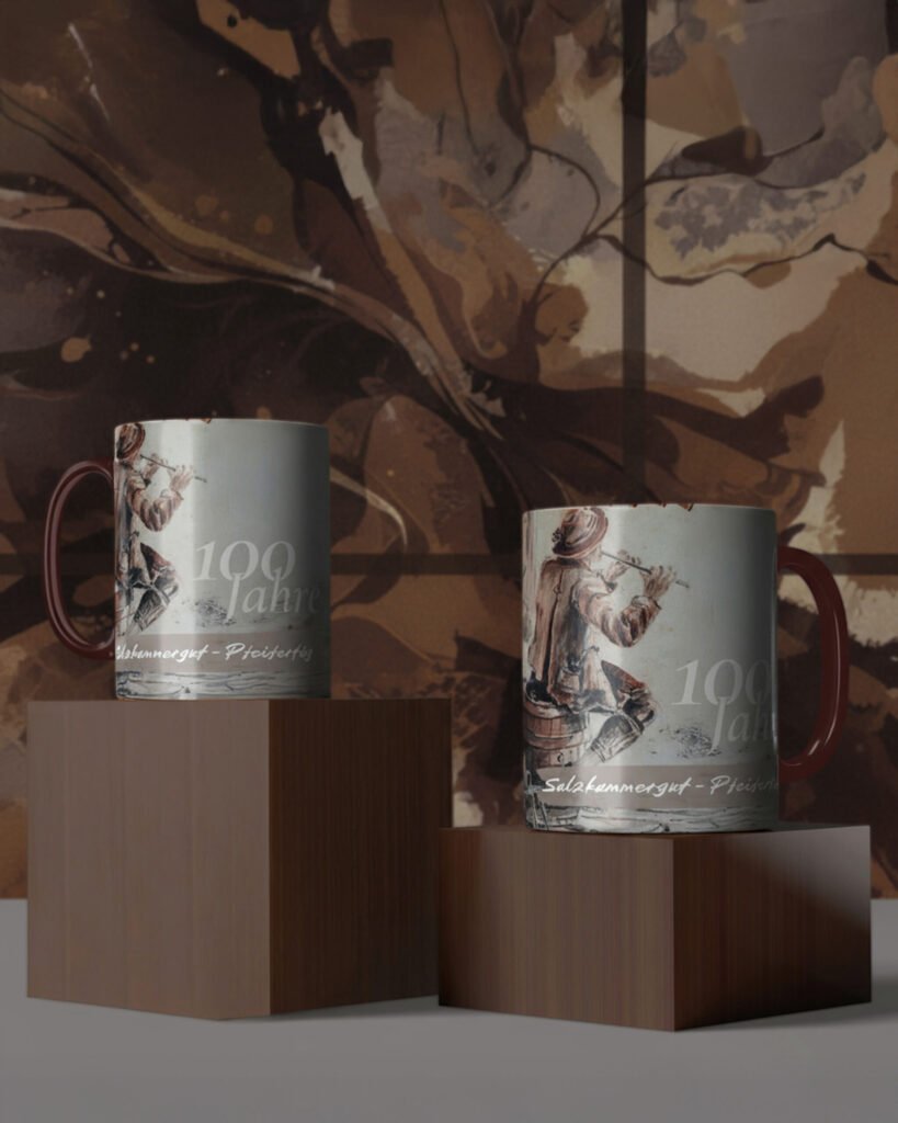 Personalisierte Jubiläumstassen als hochwertiges Kundengeschenk mit individuellem Design – gestaltet in Graz