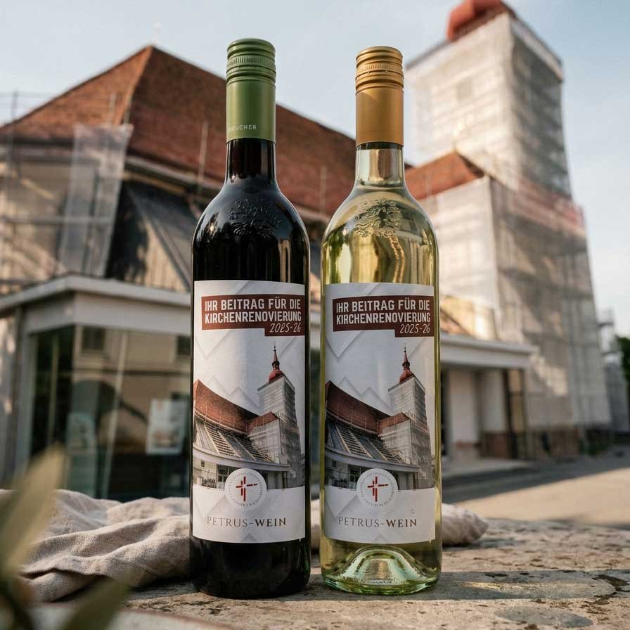 Im Rahmen der crossmedialen Spendenkampagne zur Kirchenrenovierung St. Peter wurden hochwertige, regionale Spendenprodukte gestaltet.