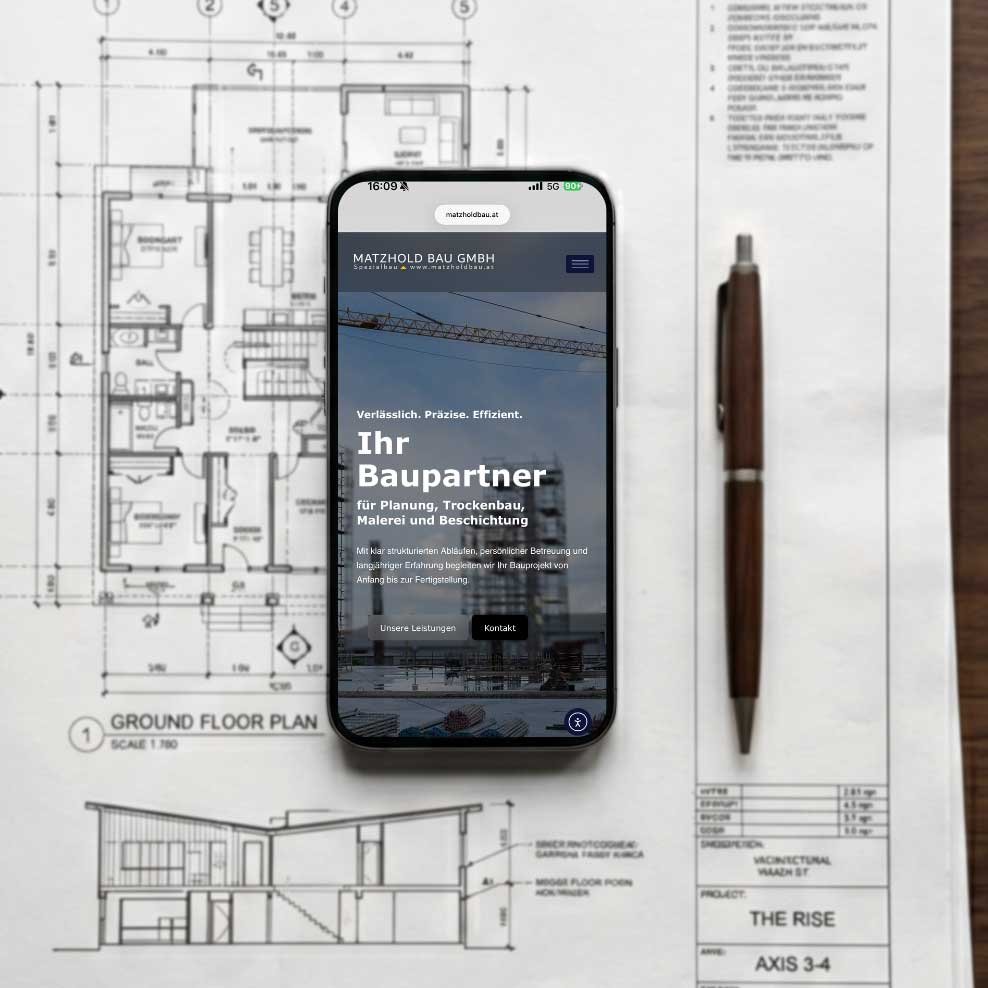 Modernes Webdesign für Bauunternehmen